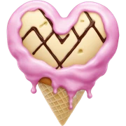 Heart made of ice cream sticker