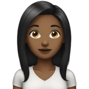 black hair girl sticker