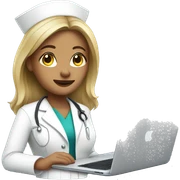 White Nurse with macbook sticker