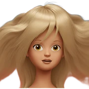 blonde girl with long hair sticker