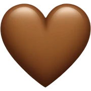Brown heart sticker