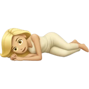 blonde woman laying on floor sticker