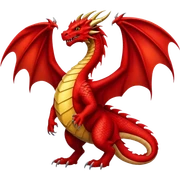 Red dragon sticker