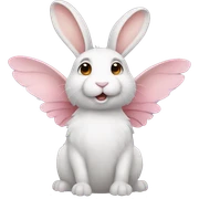 Bunny with antlers and wings sticker