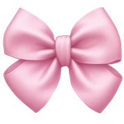 Baby pink bow sticker