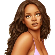 brown haired girl in bikini sticker