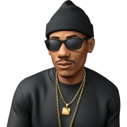 cool dude with black outfit sticker