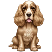 english cocker spaniel elegant sticker