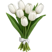 white tulip bouquet  sticker