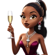 elegant girl with wine glass sticker