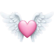 heart with angel wings sticker