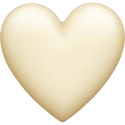 Cream colored heart sticker