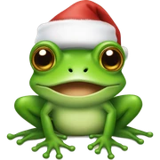 Frog with Santa hat sticker
