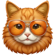 Cat with sunglasses sticker
