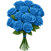 bouquet of blue roses  sticker
