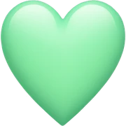 pastel green heart  sticker