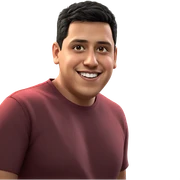smiling boy in red shirt sticker
