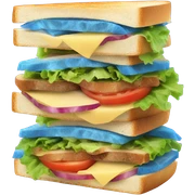 Blue sandwich sticker
