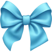 light blue bow sticker