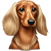 long hair dachshund sticker