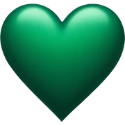 Dark Green Heart sticker