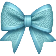 Light blue lace bow sticker