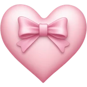 light pink heart with bow sticker