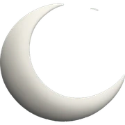 Crescent moon in dark clouds sticker