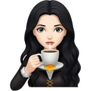 yennefer drinking coffee sticker