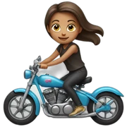 Cute girl on bike  sticker