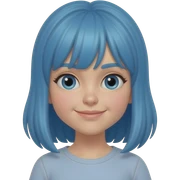 girrl with Blue Hair sticker