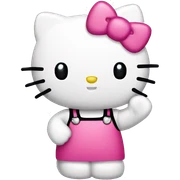 Hello kitty saying hi sticker