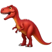 red dinosaur sticker