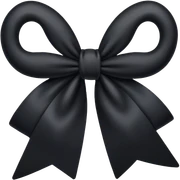 Black bow sticker