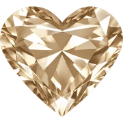 Heart shaped 56-carat beige diamond sticker