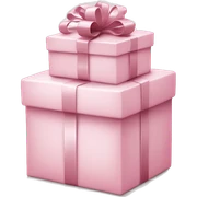 Light pink Christmas gifts under a white Christmas tree  sticker