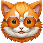 Naruto Cat wearing sunglasses sticker