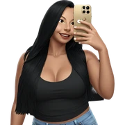 smiling girl taking selfie sticker