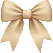 beige bow sticker