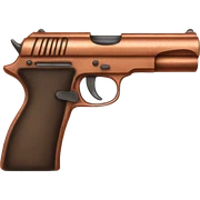 Copper pistol sticker