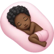 Baby pink black girl sleeping  sticker