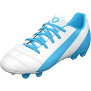 zapatillas de futbol celeste y blancas sticker