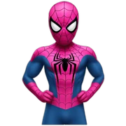 Spiderman in pink sticker