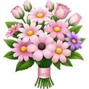pale pink flower bouquet  sticker