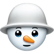 snowman hard hat sticker