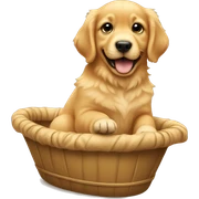 Baby riding golden retriever sticker
