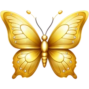 golden butterfly with sparkles sticker