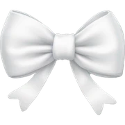 Cute white bow sticker