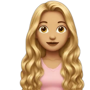 Girl long hair sticker