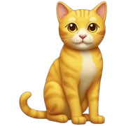 Yellow cat sticker